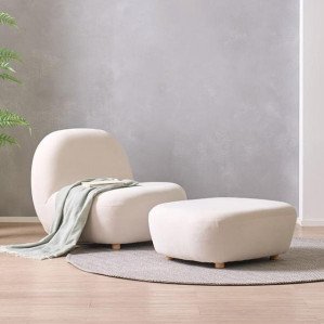 [히트OEM] N802 아쿠아패브릭 1인 소파 스툴 세트 2colors [색상 필메모]